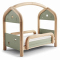**Houten Kinderbed met Sterrenontwerp en Veiligheidsleuning**
