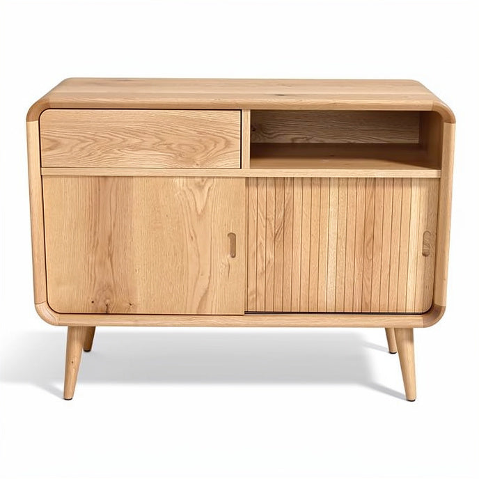 **Technische Titel in het Nederlands: Modern Eiken Houten Dressoir met Lades en Deurtjes**
